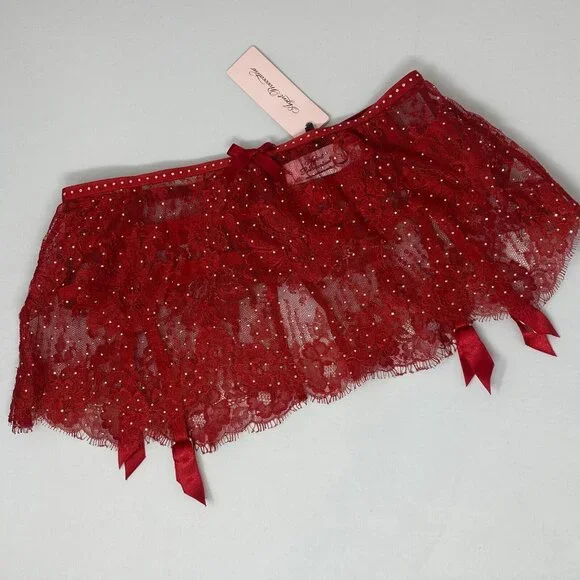 Agent Provocateur Davinah Red Suspender AP3 Medium NWT $695 - Picture 1 of 8